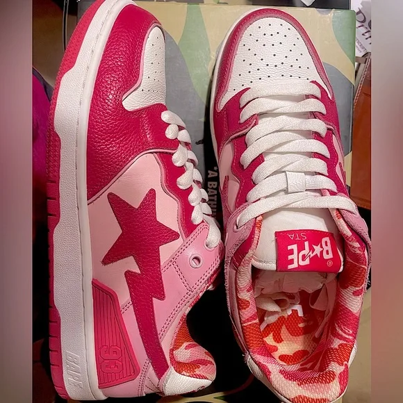 Bape | Shoes | Pink Sk8 Bapesta Slightly Used | Poshmark display picture 1
